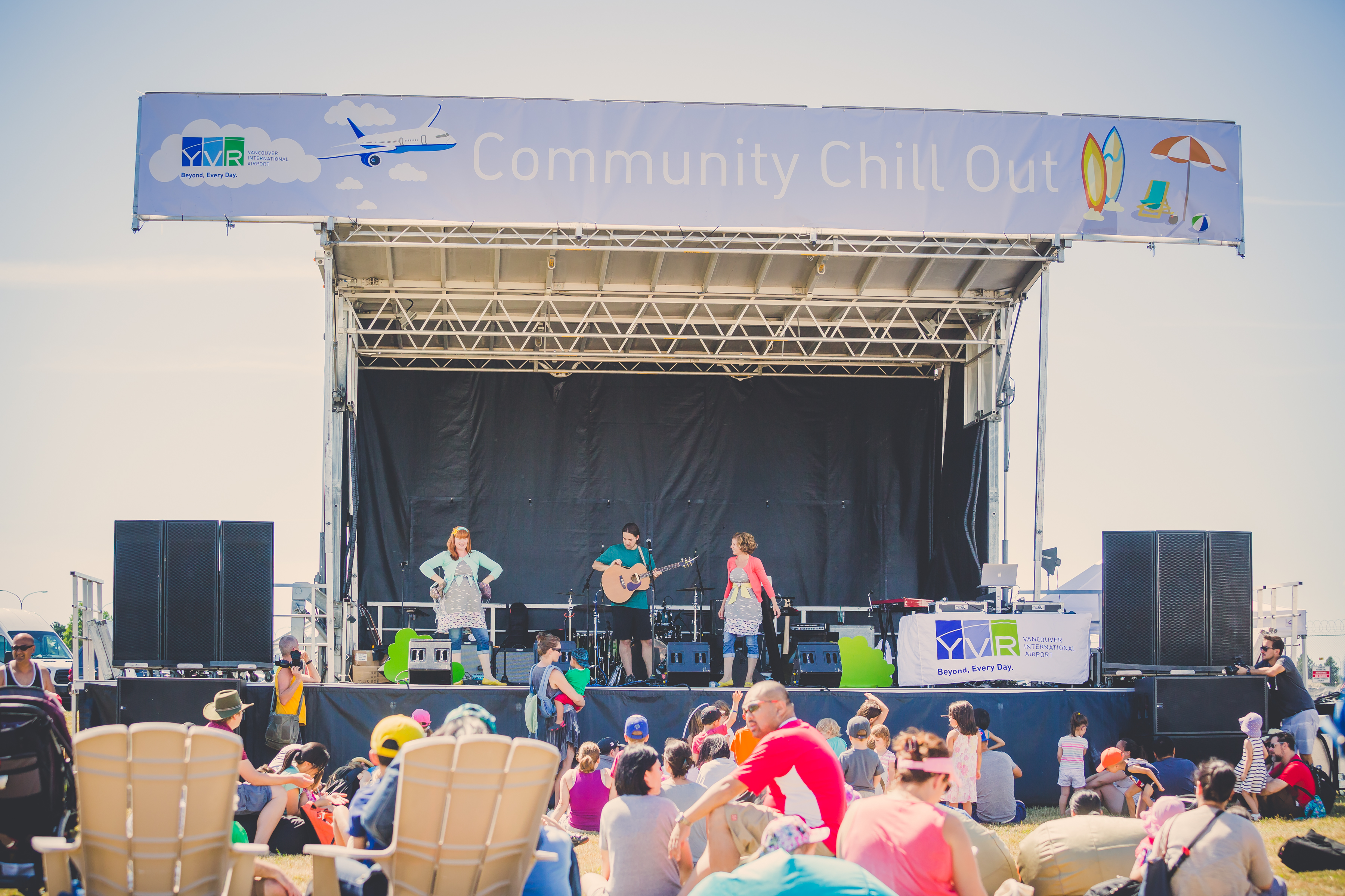 Performers on stage at YVR Chill Out 2016