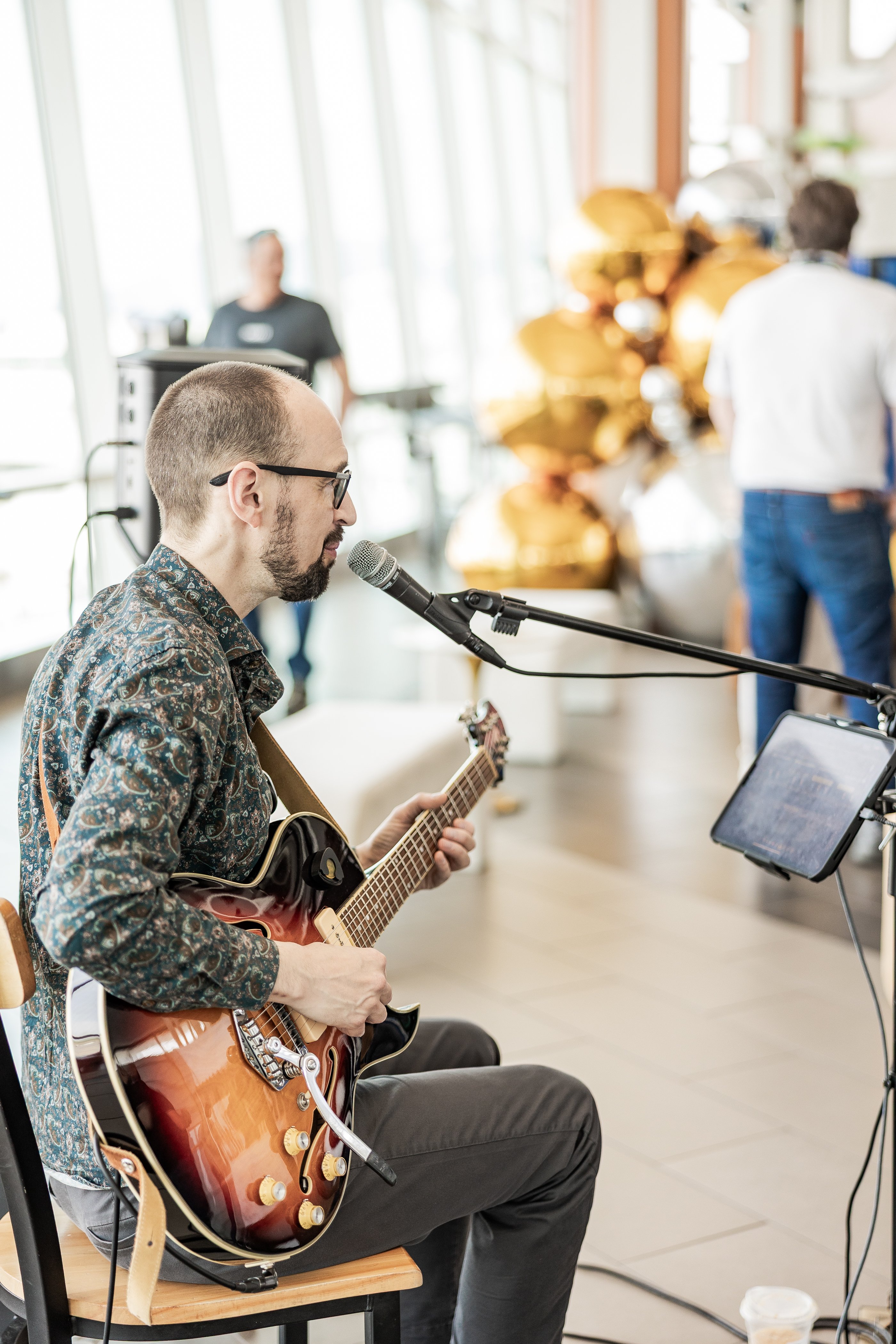 adam playing some tunes in the terminal