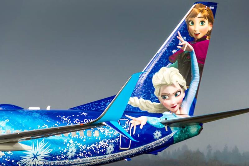 WestJet Frozen Plane