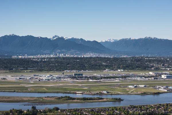 Aerial view of YVR