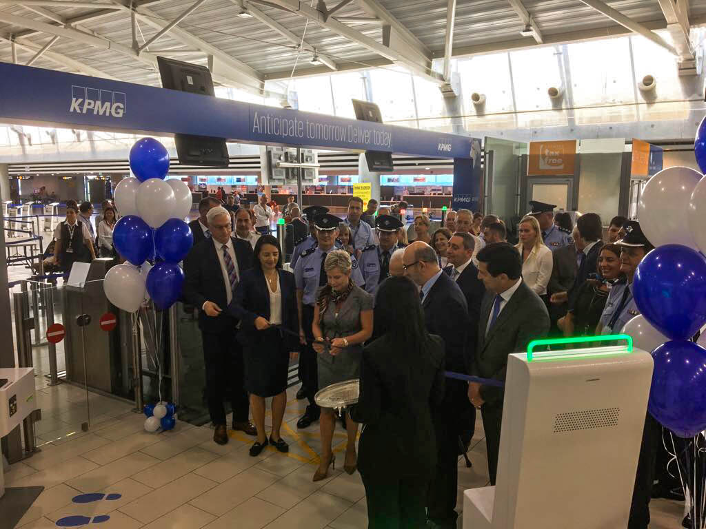 Ribbon cutting ceremony at Larnaka International Airport in Cypress. 