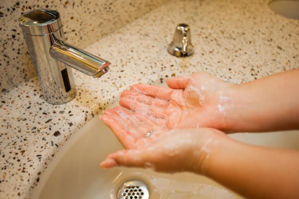 washing hands