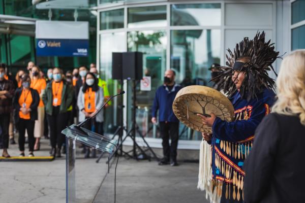 A moment of silence honouring the first-ever Truth and Reconciliation Day