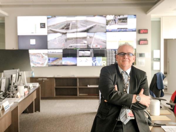 Dan Michaud in the operations centre