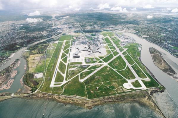 An aerial view of YVR
