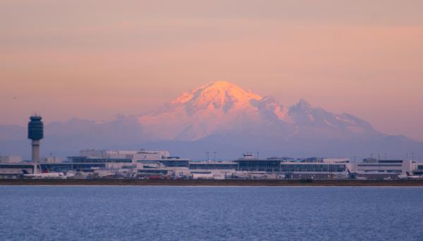 Photo of YVR during sunset