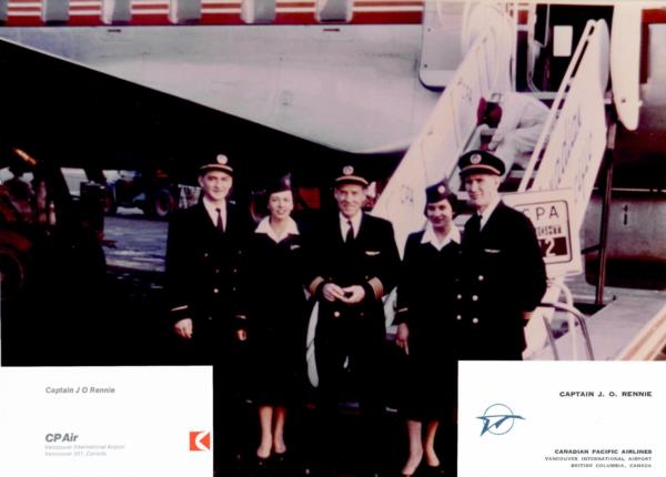 Group photo of airline crew.