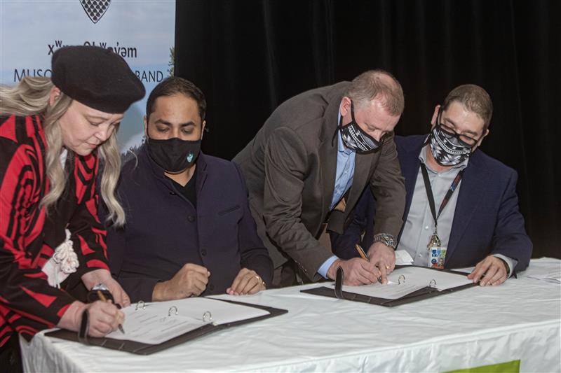 Signature d'un protocole d'entente avec ABCOast et Musqueam
