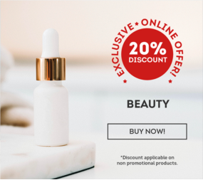 Exclusive Online Offer - 20% Discount Off Beauty
