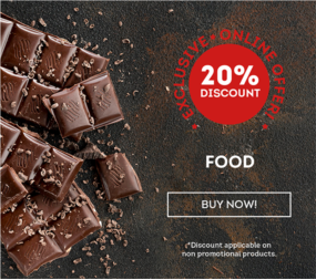 Exclusive Online Offer - 20% Discount Off Food 