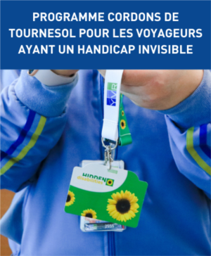 Programme Cordons de tournesol pour les voyageurs ayant un handicap invisible