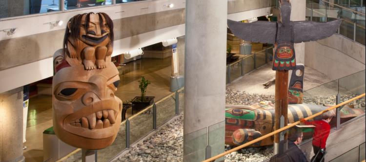 Image of Human Bear Mask art piece at YVR