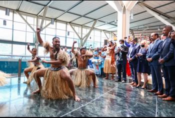 Fijian performers at YVR