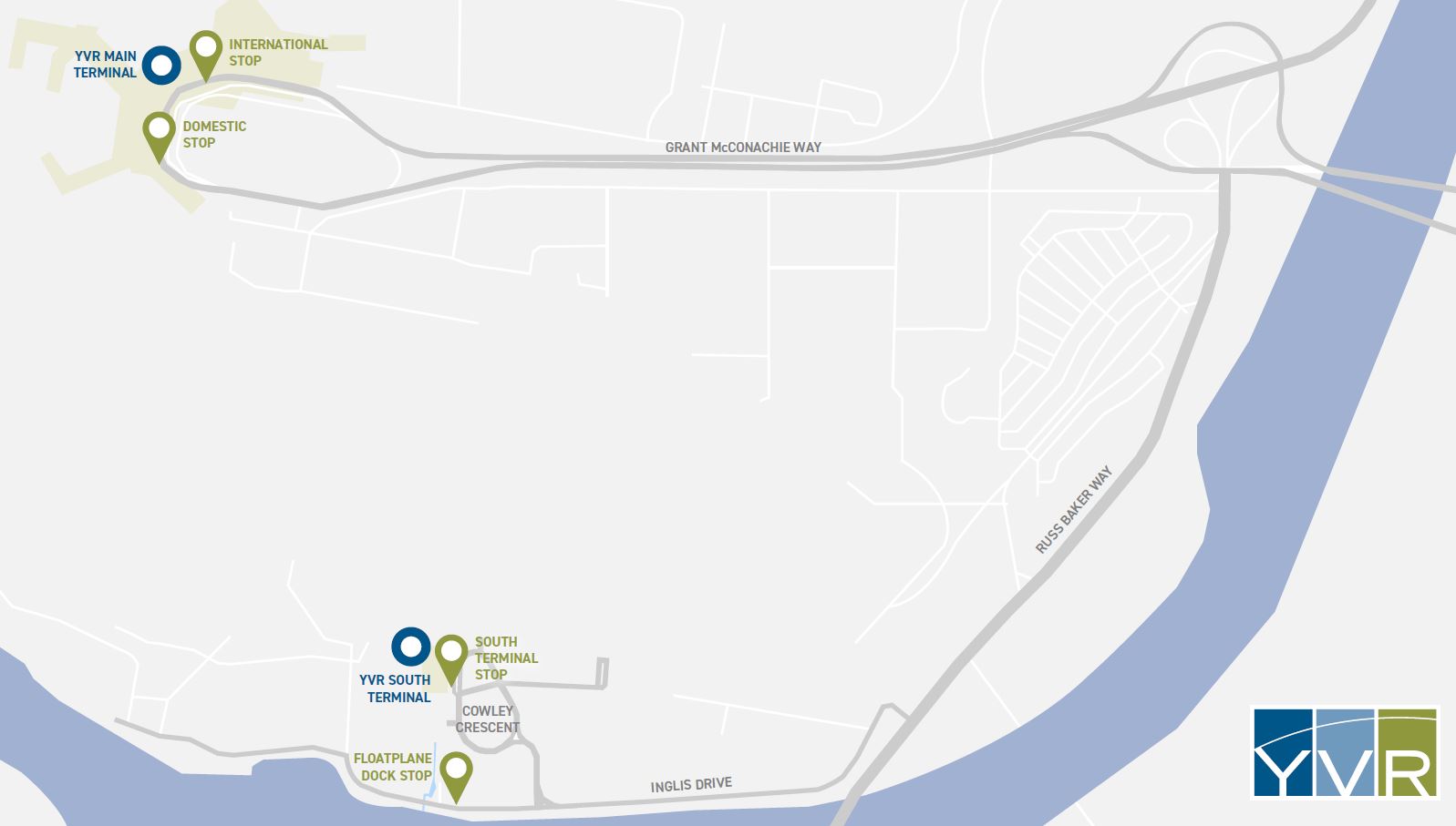 South Terminal Shuttle Map