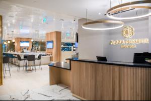 Plaza Premium Lounge inside US departures at YVR
